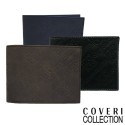 Portafoglio uomo carte di credito COVERI banconote 515872 blu nero marrone soldi