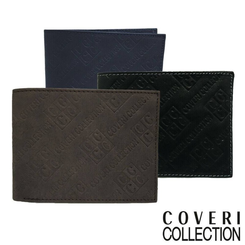 Portafoglio uomo carte di credito COVERI banconote 515872 blu nero marrone soldi