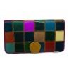 ANGEL Portafoglio DONNA 8115 bordo BLU BORDEAUX documenti tessere c...