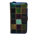 Portafoglio DONNA 8115 bordo BLU BORDEAUX documenti tessere carte monete ANGEL
