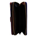Portafoglio DONNA 8115 bordo BLU BORDEAUX documenti tessere carte monete ANGEL