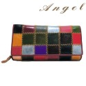 Portafoglio DONNA 8279 fantasia a QUADRI multicolore tessere carte monete ANGEL