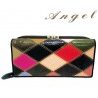 ANGEL Portafoglio DONNA 8279 fantasia a ROMBI multicolore tessere c...