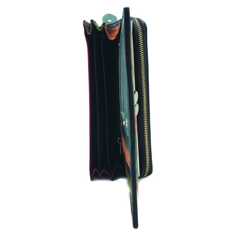 ANGEL Portafoglio DONNA 8279 fantasia a ROMBI multicolore tessere c...