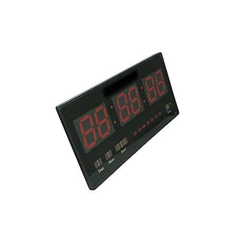 Orologio digitale parete Led datario temperatura giorno rosso verde bianco luce