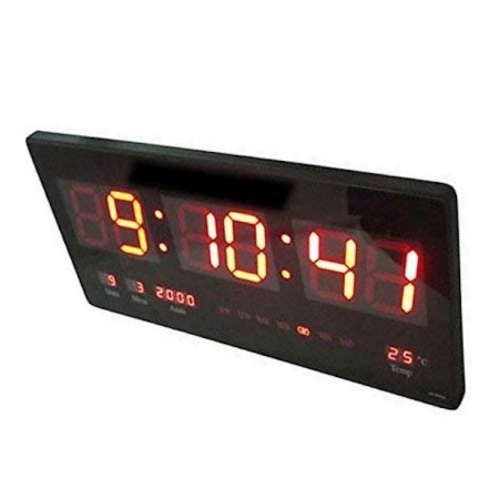 Orologio digitale parete Led datario temperatura giorno rosso verde bianco luce