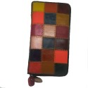 Portafoglio DONNA 8078 fantasia a QUADRI multicolore tessere carte monete ANGEL