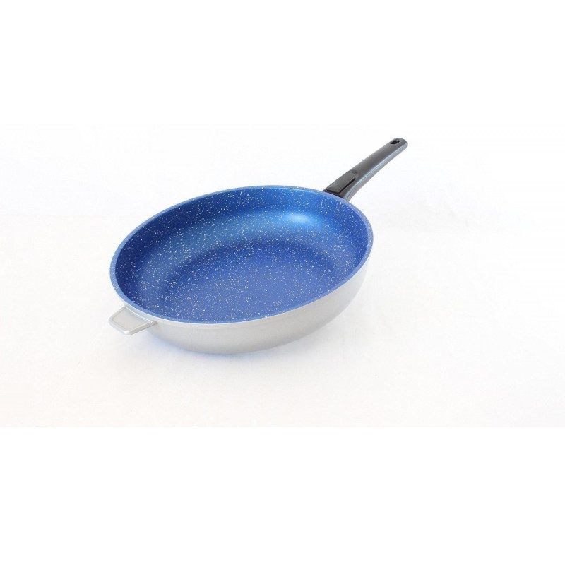 PADELLA BLU VISTO IN TV.PADELLA VULCANICA ALTA STONE 28 CM RIVESTIMENTO PIETRA, ANTIADERENTE E ANTIGRAFFIO