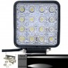 Faro di profondità da lavoro LED proiettore luce anabbagliante capote faretto offroad Truck Jeep Auto Barca Suv (48W Quadrato) 