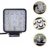 Faro di profondità da lavoro LED proiettore luce anabbagliante capote faretto offroad Truck Jeep Auto Barca Suv (48W Quadrato) 