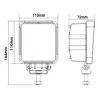 Faro di profondità da lavoro LED proiettore luce anabbagliante capote faretto offroad Truck Jeep Auto Barca Suv (48W Quadrato) 