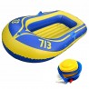DOBO Canotto gonfiabile 1 persona PVC max 90KG gommone giallo blu b...
