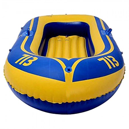 Canotto gonfiabile 1 persona PVC max 90KG gommone giallo blu bambini mare acqua