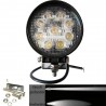 Faro di profondità da lavoro LED proiettore luce anabbagliante capote faretto offroad Truck Jeep Auto Barca Suv (27W Rotondo)