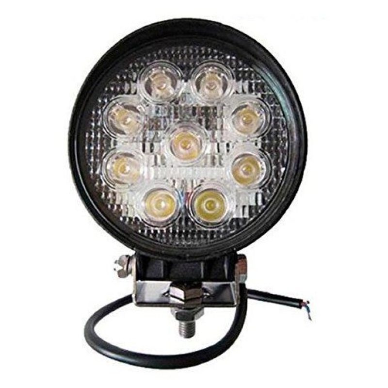 Faro di profondità da lavoro LED proiettore luce anabbagliante capote faretto offroad Truck Jeep Auto Barca Suv (27W Rotondo)