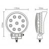 Faro di profondità da lavoro LED proiettore luce anabbagliante capote faretto offroad Truck Jeep Auto Barca Suv (27W Rotondo)