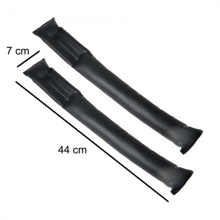 Coppia cuscini salva spazio auto PU sedili oggetti spugna elastica pelle tunnel