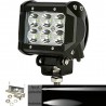 Faro di profondità da lavoro LED proiettore luce anabbagliante capote faretto offroad Truck Jeep Auto Barca Suv (18W Ovale)