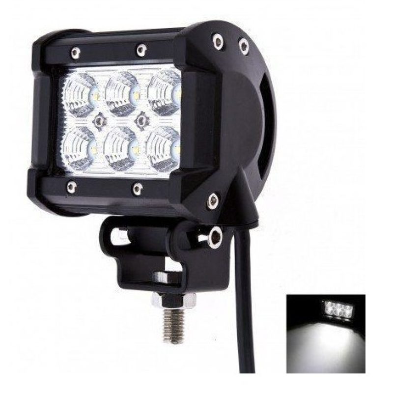 Faro di profondità da lavoro LED proiettore luce anabbagliante capote faretto offroad Truck Jeep Auto Barca Suv (18W Ovale)