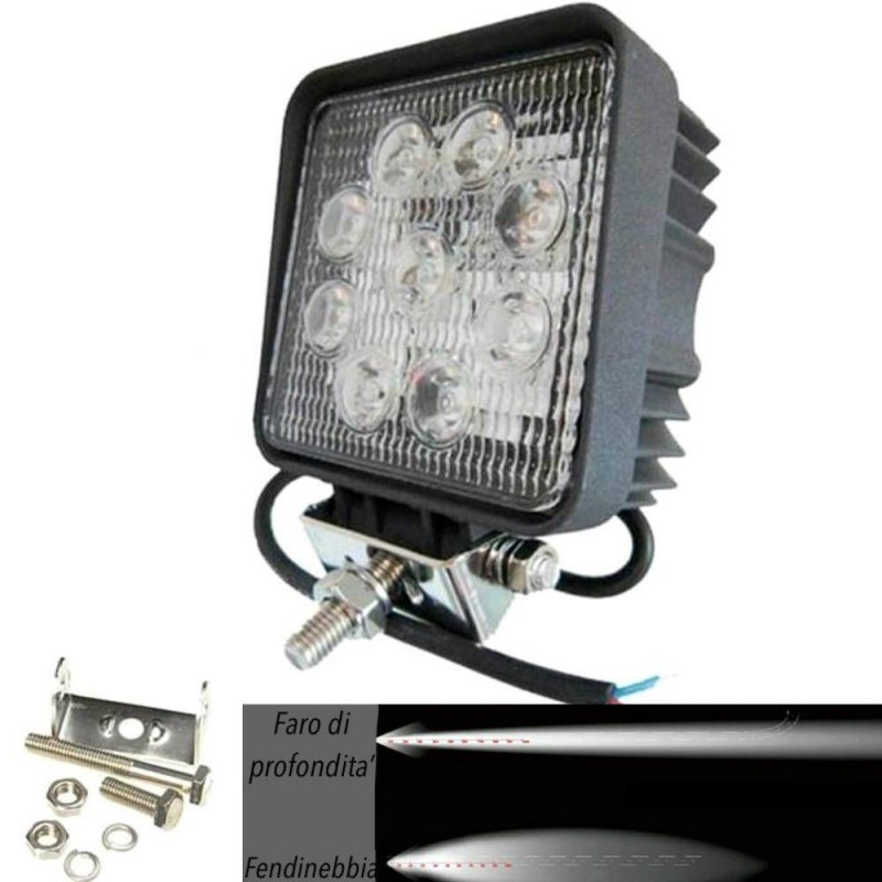 Luce Spot Quadrata Impermeabile GFDSGRE Faro Da Lavoro LED Faro Da Lavoro Impermeabile 12V Faretto Quadrato Da 48W Faro Da Lavoro For Camion Off Road Luce Di Guida Notturna For SUV Fari - 11