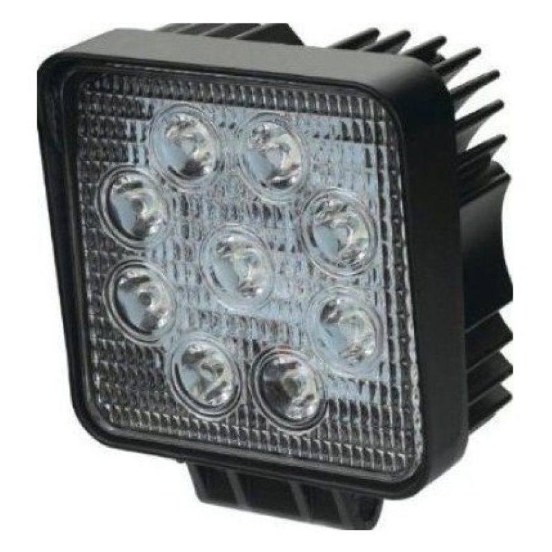 Faro di profondità da lavoro LED proiettore luce anabbagliante capote faretto offroad Truck Jeep Auto Barca Suv (27W Quadrato)