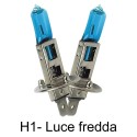 Coppia lampade lampadine Alogene auto H1 12V 55W colore luce BIANCA fari HID