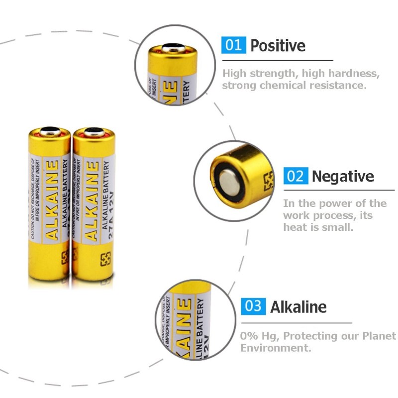 Set pila batterie batteria 27A 27 A LR27A MN27 G27A 12V RICAMBIO TE...