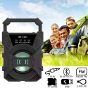 Cassa bluetooth con radio portatile USB AUX TF CARD speaker smartphone luce LED