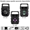 Cassa bluetooth con radio portatile USB AUX TF CARD speaker smartphone luce LED