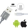 Generico Cavo dati caricabatteria 2in1 Lighting 8 pin Micro USB con...