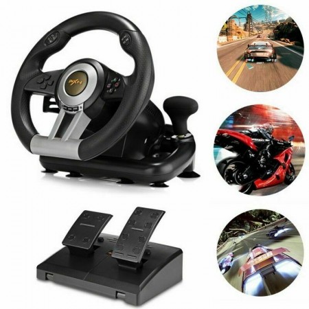 Volante gaming sportivo pedali compatibile PC PS XBOX console steering wheel