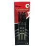DOBO Set 3 penne NERE a sfera tappo punta fine 0.5 mm scrittura scu...
