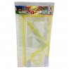 DOBO Set scuola GIALLO righello 300mm squadre goniometro misurazion...