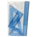 Set scuola AZZURRO righello 30cm squadre goniometro misurazione 45 30 60 gradi