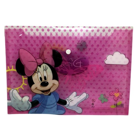 2x Cartellina Minnie Disney portadocumenti fogli scuola bambina cartoon cartella