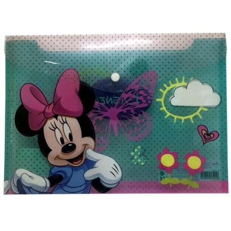 2x Cartellina Minnie Disney portadocumenti fogli scuola bambina cartoon cartella