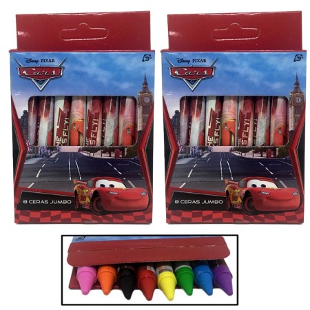 16 Pastelli a cera Disney Cars bambini colorare disegnare scuola colori misti