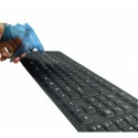 Tastiera silicone flessibile USB PS2 laptop PC notebook impermeabile lavabile