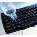 Tastiera silicone flessibile USB PS2 laptop PC notebook impermeabile lavabile