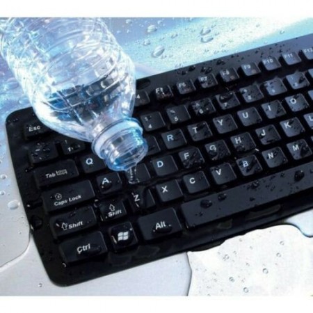 Tastiera silicone flessibile USB PS2 laptop PC notebook impermeabile lavabile