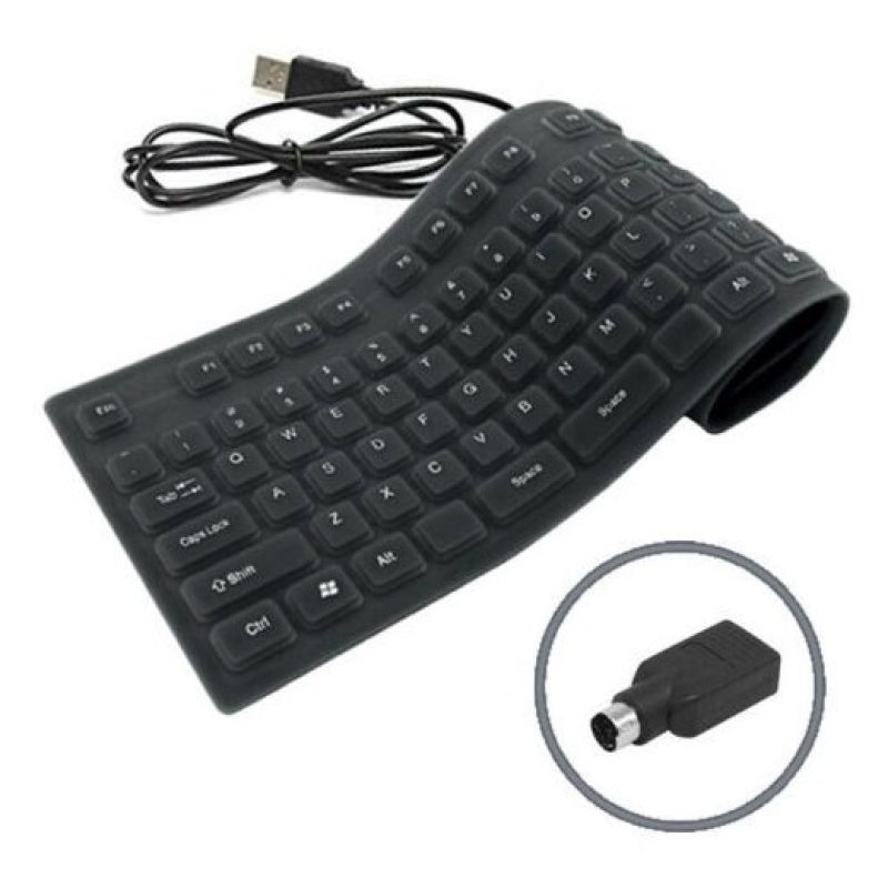 DOBO Tastiera silicone flessibile USB PS2 laptop PC notebook imperm...