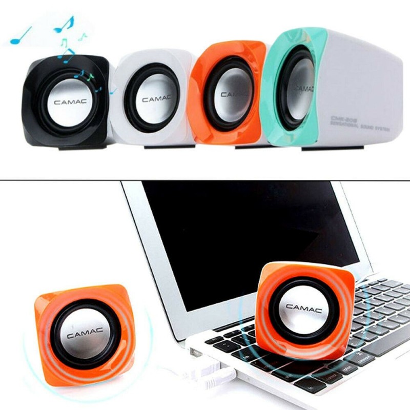 Generico Coppia casse altoparlanti PC jack 3.5mm USB laptop CMK208 ...