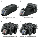 Doppio caricatore Joypad per Playstation 4 controller PS4 dualshock 2 micro USB
