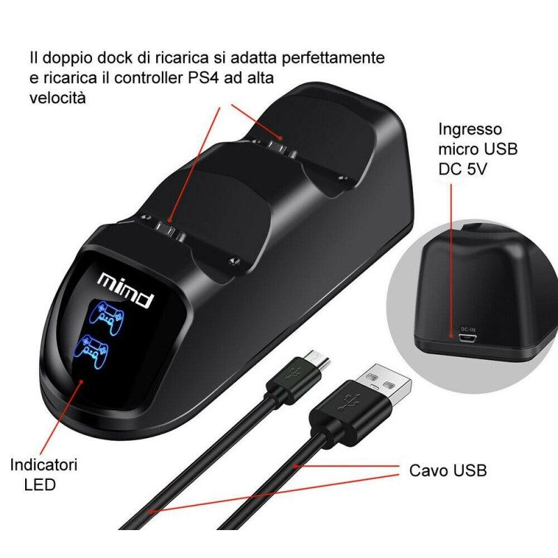 Generico Doppio caricatore Joypad per Playstation 4 controller PS4 ...