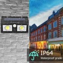 Faretto esterno 40W faro luce 62 LED cob sensore movimento casa energia solare