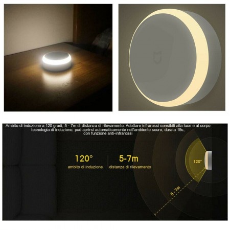 Lampada luce led notturna XIAOMI Mi sensore movimento design moderno luce calda