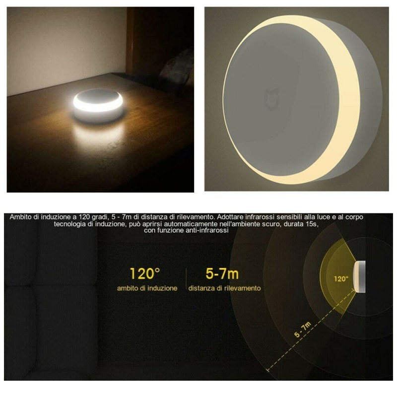 Xiaomi® Lampada luce led notturna XIAOMI Mi sensore movimento desig...