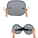 2x Tendine parasole auto universali 44x38cm vetro laterale finestrini flessibili