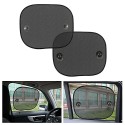 2x Tendine parasole auto universali 44x38cm vetro laterale finestrini flessibili