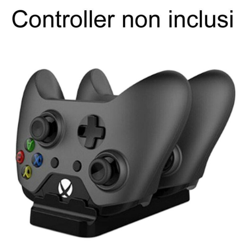 Generico Stand NERO supporto ricarica controller Xbox ONE S doppio ...